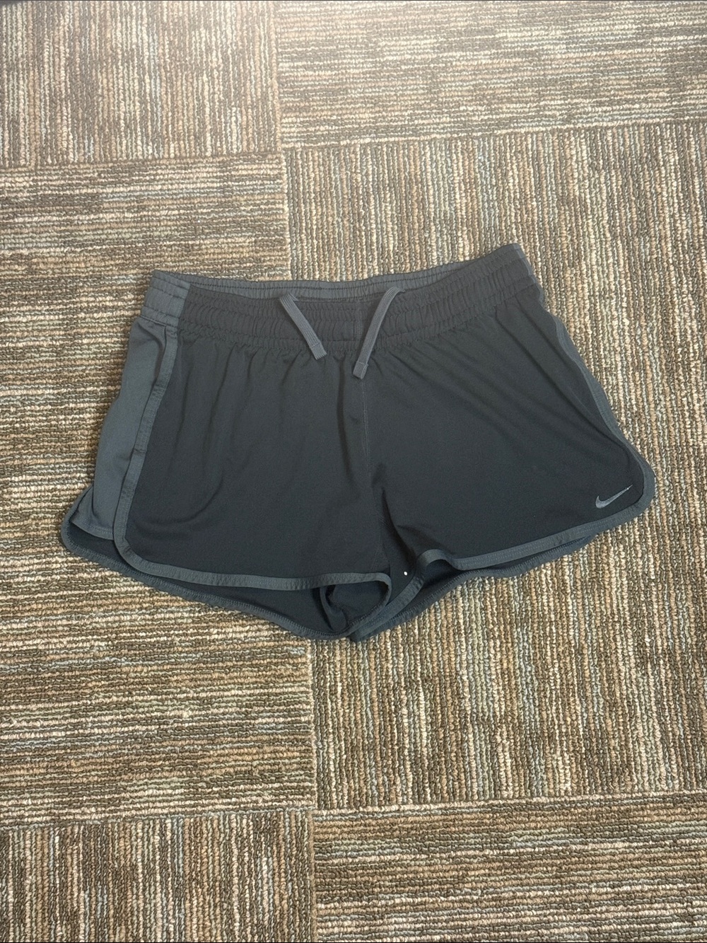 Nike Women’s Black Athletic Shorts with Gray Trim